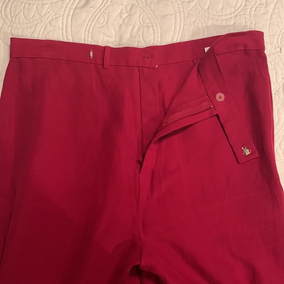 NEW Allison Taylor Y2K Silk and Linen Cropped Pants - Picture 4 of 12